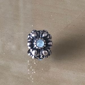 Authentic Pandora charm light blue stone